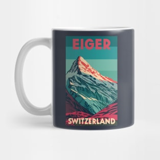 A Vintage Travel Art of Eiger - Switzerland Mug